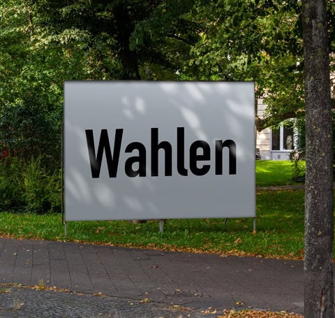 Freistehende Blachen