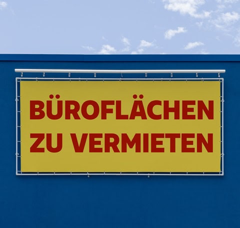 Blachen für Gebäudebeschriftungen